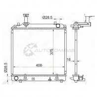 Радиатор SUZUKI ALTO/NISSAN PIXO 09 SAT SZ0025 1440537148 GVB SZ