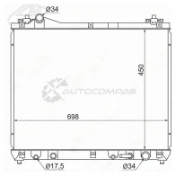 Радиатор SUZUKI ESCUDO/GRAND VITARA 05- V6 2.7L SAT SK0006H27A2R 1422821002 CE9 J9