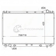 Радиатор Toyota AVALON 95-00 SAT W9F 1F 1422823893 TY0003MCX10