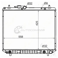 Радиатор Toyota CAMI/SPARKY/DAIHATSU TERIOS/ATRAI 97-05 SAT OOIS D8 1422800385 DA0001