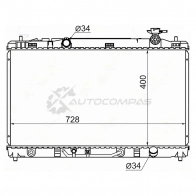 Радиатор Toyota CAMRY 2AZ-FE 2.4 06-/VENZA 1AR-FE 08 SAT SGTY0003ACV40R 1440543663 2L5 7H