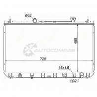 Радиатор Toyota CAMRY GRACIA/QUALIS 2.2 96-01 SAT H4 NESB 1422828477 SGTY0003SXV20