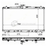 Радиатор Toyota CAMRY V50 2AR/1AZ/2GR 11- (пластинчатый) SAT V BQN4RR 1422823916 TY0003ACV50