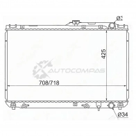 Радиатор Toyota CAMRY/SCEPTER/WINDOM/LEXUS ES300 VCV10 2.5/3.0 92-94 SAT 1422823878 4Y41 7 TY0003VCV10