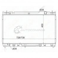 Радиатор Toyota CAMRY/SOLARA 03-08/WINDOM/LEXUS ES300 3.0 01-06 SAT 1422823860 WDY 5W TY0003MCV30