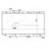 Радиатор Toyota CAMRY/VISTA 1.8/2.0 86-90 SAT 1422823915 EVQ H7 TY0003SV20