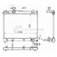 Радиатор Toyota COROLLA AXIO/FIELDER E16 1NR 12 SAT TY000W901NR 1422831392 RDHLP YB