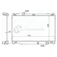 Радиатор Toyota CROWN GRS180 03- 2GR/3GR/4GR/5GR SAT 1422823938 8H09 I6 TY0006180