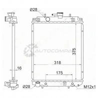 Радиатор Toyota DUET/DAIHATSU STORIA/SIRION 98-04 SAT 1422800487 TY000121 G YI8RY