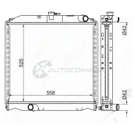 Радиатор Toyota DYNA/ TOYO ACE BU4/ BZU410/ XZU3/ XZU4 1999-2006/ J05C/ S05C/ S05D SAT 1422827073 FW9 31 TY0071