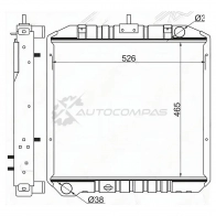 Радиатор Toyota DYNA/TOYOACE (BU6/7/8) 11B/13B/14B 84-95 SAT 1422830174 TY0073 X ODQB