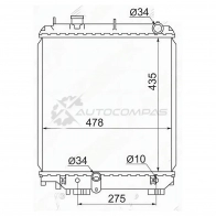 Радиатор Toyota DYNA/TOYOACE LY230/280/RZY220 1RZ/3RZ-PFE 95-99 SAT O 1EBHV 1422825778 TY00631