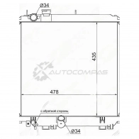 Радиатор Toyota DYNA/TOYOACE/DUTRO 5L 01-/ 1KD/2KD 04- MT SAT TB3SK HJ TY0063 1422824037