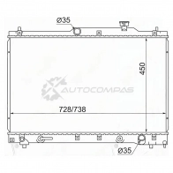 Радиатор Toyota ESTIMA 2AZFE 2.4 99-06 SAT TB6 KR 1422823942 TY0030TCR30
