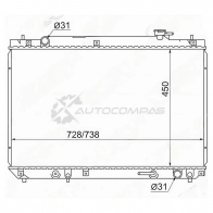 Радиатор Toyota HARRIER 5S-FE 97-03 SAT 9F5L EFW 1422828484 SGTY0003SXU10