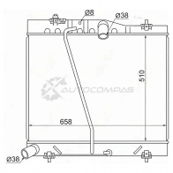 Радиатор Toyota HIACE/REGIUS ACE 1TR-FE/2TR-FE 04 SAT TY0010TRH200 HZX 0OO6 1422823956