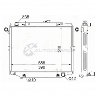 Радиатор Toyota LAND CRUISER 100 1HDFTE 4.2 98-07 DIESEL SAT 1422823961 EO WPXC TY0009100D