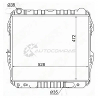Радиатор Toyota SURF/HILUX/4-RUNNER LN13 2,4 1989-95 медн. SAT 1422824031 XI1G49 F TY0013TDI