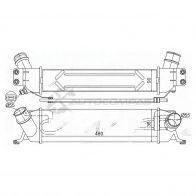 Радиатор интеркулера HYUNDAI H-1/STAREX 07 SAT 1422806551 ST281904A700 5F 801I