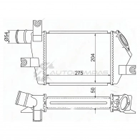 Радиатор интеркулера MITSUBISHI L200 05-/PAJERO/MONTERO SPORT 08 SAT P7 ZTG 1422814026 STMN135001