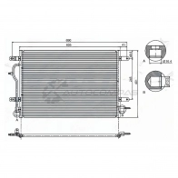 Радиатор кондиционера AUDI A4 01-07 / A6 2.0/3.0 01-04 / ALLROAD 4.2 00-06
