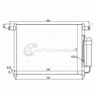 Радиатор кондиционера CHEVROLET AVEO 1.4 05- / DAEWOO KALOS 1.4 02 SAT STDW073940 OU4JB1 F 1422799036