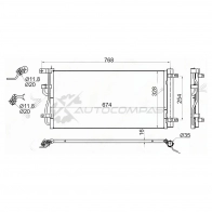 Радиатор кондиционера CHEVROLET CAPTIVA/OPEL ANTARA 2.2D 06 SAT 1440517646 RN J9E STCH06394A0