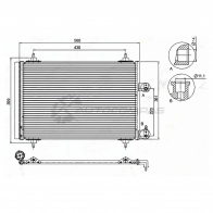 Радиатор кондиционера CITROEN C4 1.6D 04-09 / C5 1.8/2.0/2.0D/2.2D/3.0 00-04 / PEUGEOT 307 2.0D 00 SAT STCT253940 1422799792 VQA0F 66