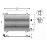 Радиатор кондиционера CITROEN C5 04-08/С5 08-/ PEUGEOT 407 04