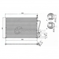 Радиатор кондиционера FORD FUSION/FIESTA 1.2/1.4/1.6 01-08/MAZDA 2 1.3/1.4/1.6 02