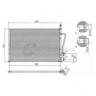 Радиатор кондиционера FORD FUSION/FIESTA 1.2/1.4/1.6 01-08/MAZDA 2 1.3/1.4/1.6 02 SAT 1422800727 STFD083940 3WU WTDK