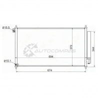 Радиатор кондиционера HONDA CIVIC 12- 4D SAT L6Q 3C 1422804268 STHD113940