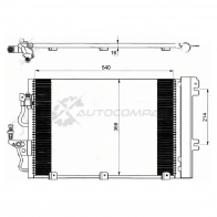 Радиатор кондиционера OPEL ASTRA H 1.4/1.6/1.8 04-11/OPEL ZAFIRA B 1.6/1.8 05 SAT 676 HYB2 STOP0063940 1422818986