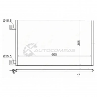 Радиатор кондиционера RENAULT KANGOO 08-13 SAT 1422819990 P2MBN EB STRN063940