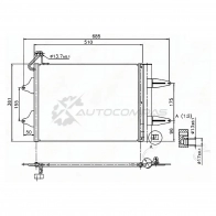 Радиатор кондиционера SEAT CORDOBA 02-/IBIZA 01-/SKODA FABIA 99-/FABIA 07-/PRAKTIK 06-/ROOMSTER 0
