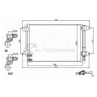 Радиатор кондиционера VOLKSWAGEN BEETLE/JETTA 10 SAT STVW273940 YW 928RH 1422832483
