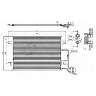 Радиатор кондиционера VW PASSAT B5 00-05/SKODA SUPERB 02-08 SAT STVWA73940 1422832514 AS6 NU