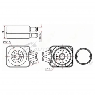 Масляный радиатор AUDI A4 94-00/A6 94-05/FORD GALAXY 95-06/SKODA OCTAVIA 96-10/VOLKSWAGEN PASSAT 96