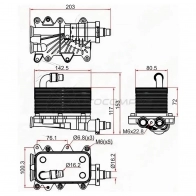Масляный радиатор BMW 5-SERIES E60/61 03-/7-SERIES E65/E66/E67/E68 01-/X3 E83 04 SAT KVSP W ST17217803830 1422798425