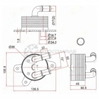 Масляный радиатор АКПП MAZDA 3 13-/MAZDA 6 12-/CX-5 11