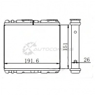 Радиатор печки, теплообменник DIESEL MK211/MK260/MK251 94-2002 SAT 35CUT GA 1422816332 STNSD2113950