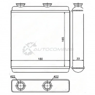 Радиатор печки, теплообменник OPEL MERIVA A 03 SAT 1422818855 70L 0J STOP093950