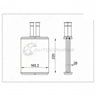 Радиатор печки, теплообменник OPEL VECTRA B 95-(трубчатый) SAT 1440989467 ST870033 7G01K 2