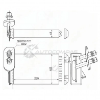 Радиатор печки, теплообменник /CADDY 95-03/BEETLE 98-04/GOLF 83-05/AUDI A3 95-03 (трубчатый)