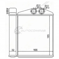 Радиатор печки, теплообменник CADILLAC BLS 04-/OPEL VECTRA C 02-/SAAB 9-3 02 SAT 1422800657 IY 6ECKE STSA013950