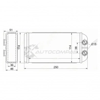 Радиатор печки, теплообменник HONDA CIVIC/PARTNER 95-01/CR-V RD1 99-01 SAT 1422803071 STHD073950 5JDTFB Y