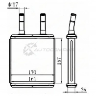 Радиатор печки, теплообменник HYUNDAI ACCENT 95-/TAGAZ/GETZ 02 SAT 1422805448 STHN043950 CB ZZP1I