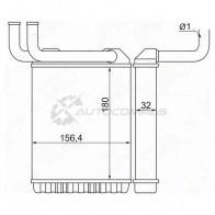 Радиатор печки, теплообменник MITSUBISHI CANTER FE5\FB5\FE6\FB6\FG\ 94-99 SAT 1422814683 JI 2JM STMB833950