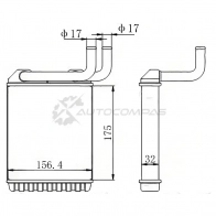 Радиатор печки, теплообменник MITSUBISHI CANTER FE5\FB5\FE6\FB6\FG\ 94-99 RHD SAT 9IB5 3V 1422813771 STMB83395A0