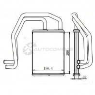 Радиатор печки, теплообменник MITSUBISHI CANTER FUSO FE8 03 SAT ENI 3R 1422814355 STMB843950